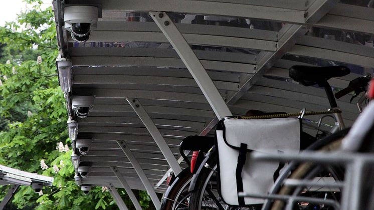 CCTV installed at the St Albans cycle hub credit Andy Buckley