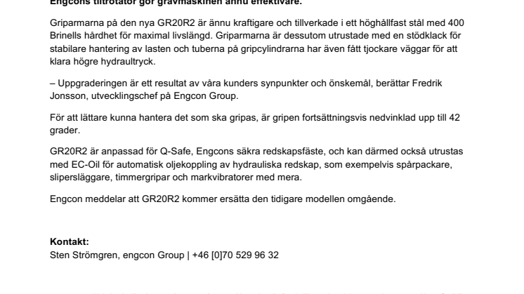 Engcons järnvägsgrip blir ännu kraftigare