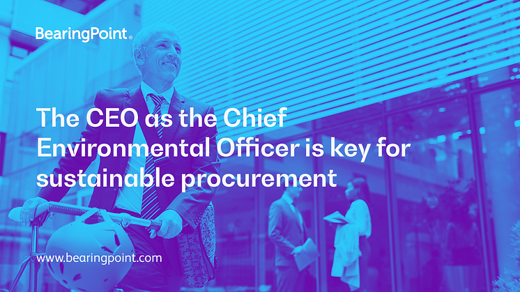 New global BearingPoint study on sustainable procurement
