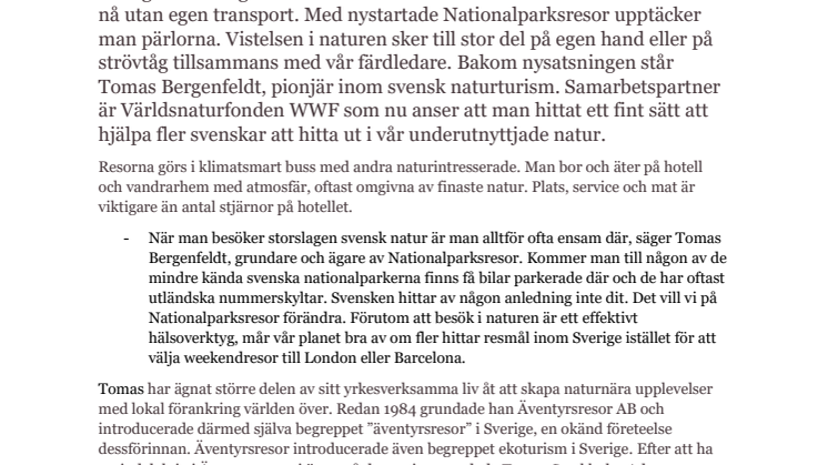 Res klimatsmart tillsammans, men vandra själv i Sveriges nationalparker
