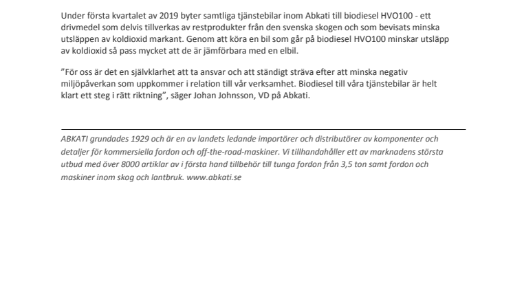 Nu tankar Abkati grönare