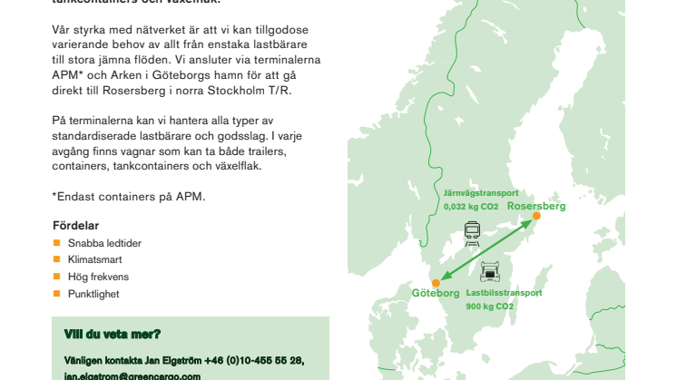 Direktlinje Göteborg - Rosersberg