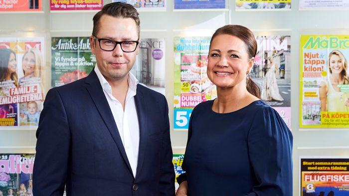 Anders Rask, VD OTW, och Bodil Ericsson Torp, VD Aller media