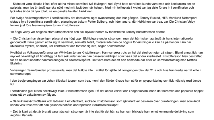 Volkswagenkvartett i VM-semifinal inför rekordpublik på hemmaplan
