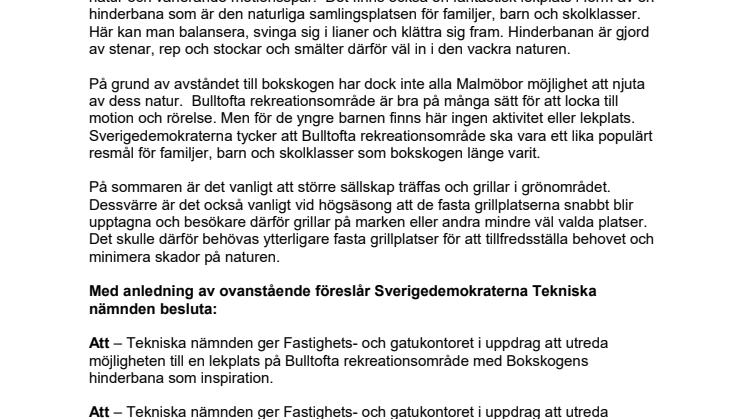 Familjeanpassa Bulltofta rekreationsområde