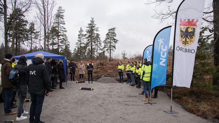 Första spadtaget för Lyra, Örebro kommuns nya vattenreservoar! 