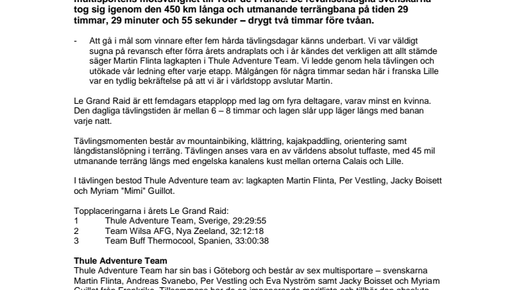 Svensk seger i en av världens tuffaste tävlingar i multisport