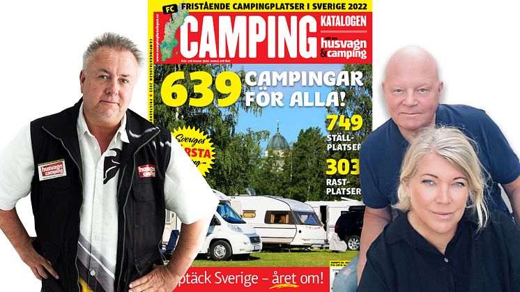 Från vänster: Anders Wallsten, Husvagn & Camping, Lars och Malin Mellstrand, Hollistay.