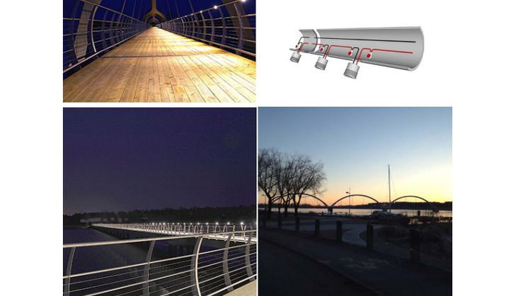 Fox Design levererar belysning till Europas längsta gång- och cykelbro.