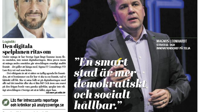 Den smarta staden bygger i första hand på människors önskemål och behov - inte teknik