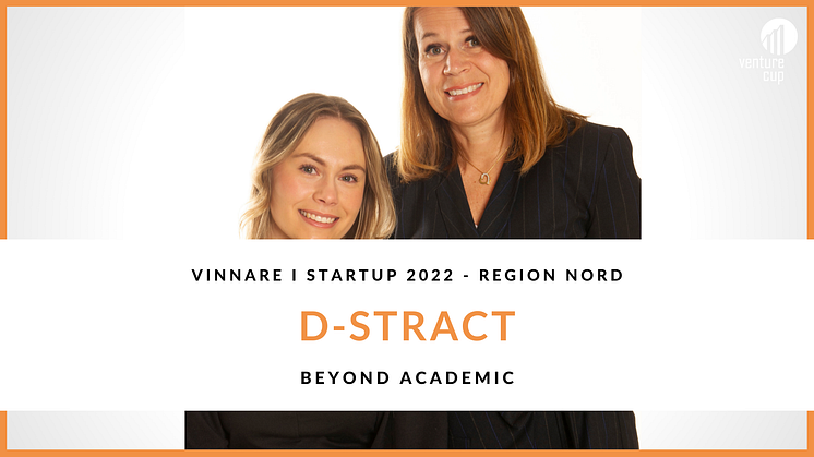 Teamet bakom D-stract som prisades för sin affärsidé i Venture Cup nords regionfinal 2022.