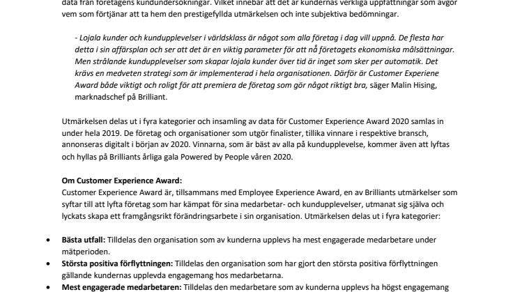 Ny digital utmärkelse ska prisa enastående kundupplevelser