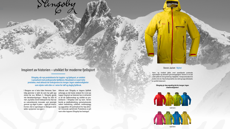 Produktinfo – Bergans nye Slingsby-serie