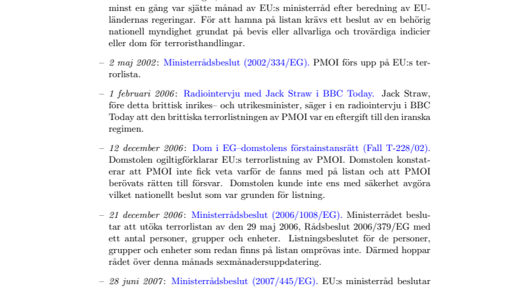 EU:s terrorlistning av PMOI