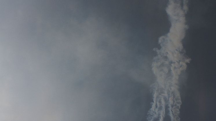 Paula Duvå, Who is the killer machine? (the sublime sky, clouds, camouflage smoke disrupting heat seeking missiles, fighter planes removed), 2022.