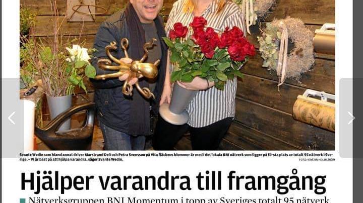 Bild från när team Momentum uppmärksammades i Kungälvsposten