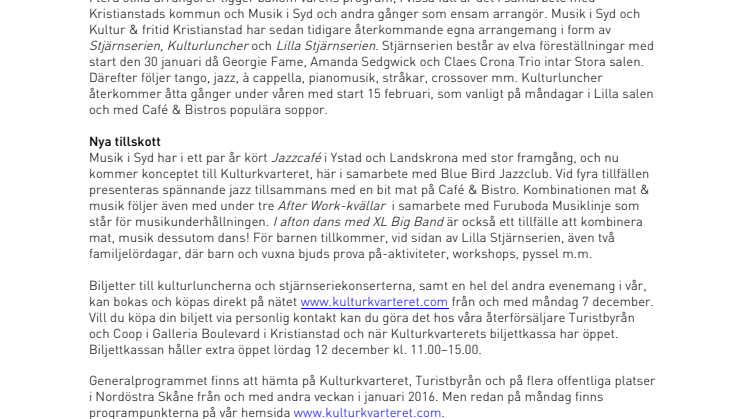 Vårsäsongen på Kulturkvarteret inleds med 50-årsfirande