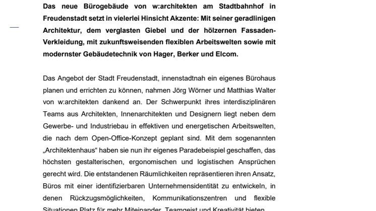 Pressetext w:architekten_ARC
