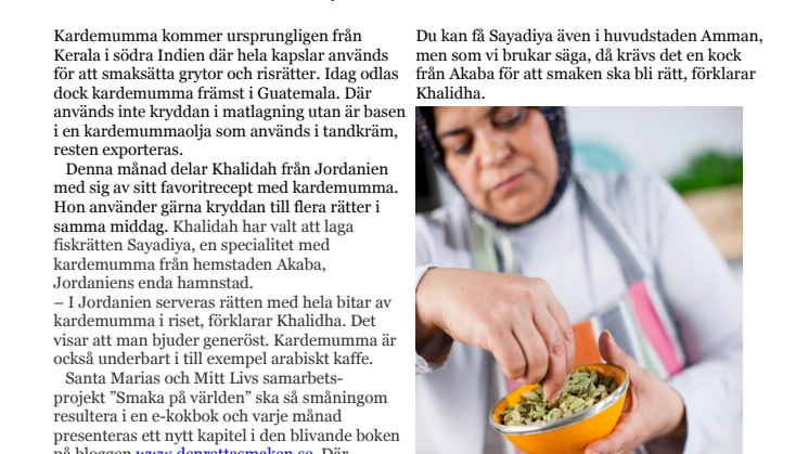 Krydda helgens fiskrätt med “the queen of spices”