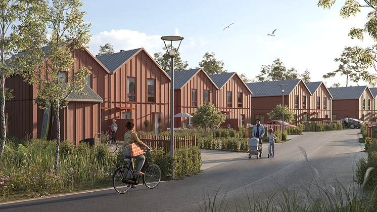 Med entréer som nås från gatan skapas en social mötesplats för de boende.