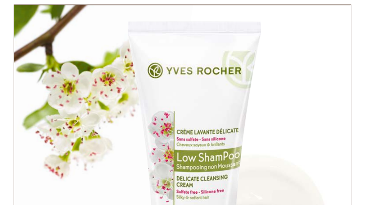 Pressinformation om - Yves Rochers nya schampo Low Shampoo – Delicate Cleansing Cream