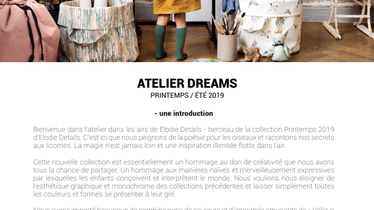 FR - Pressrelease Atelier Dreams