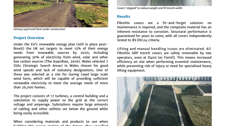 Cutting Edge Composite Trench Covers for Cutting Edge Renewable Energy Power Station