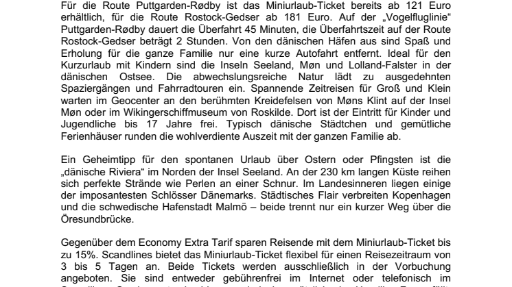 Familienurlaub – mit Scandlines über Ostern Skandinavien entdecken 