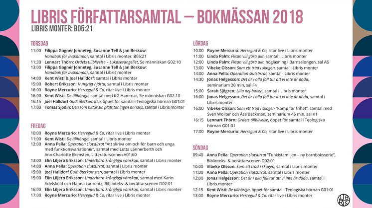 Libris förlag på Bokmässan 2018