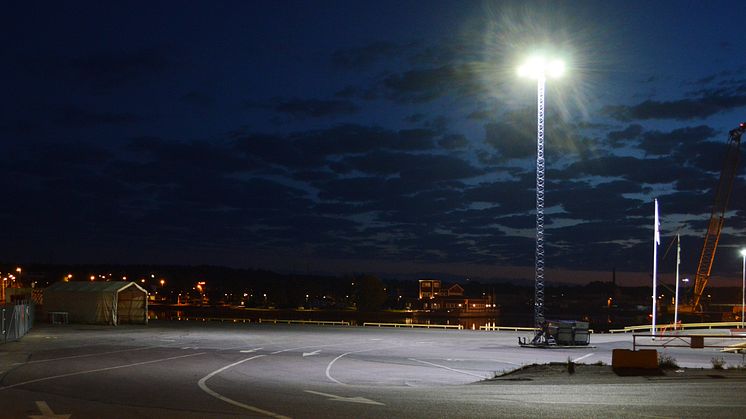 Smålandshamnar Oskarshamn - Först i Sverige med Titan LED mastbelysning