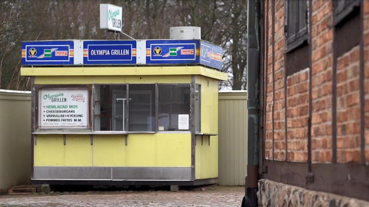 Olympiagrillen finns på Fredriksdals Trädgårdar och muséer