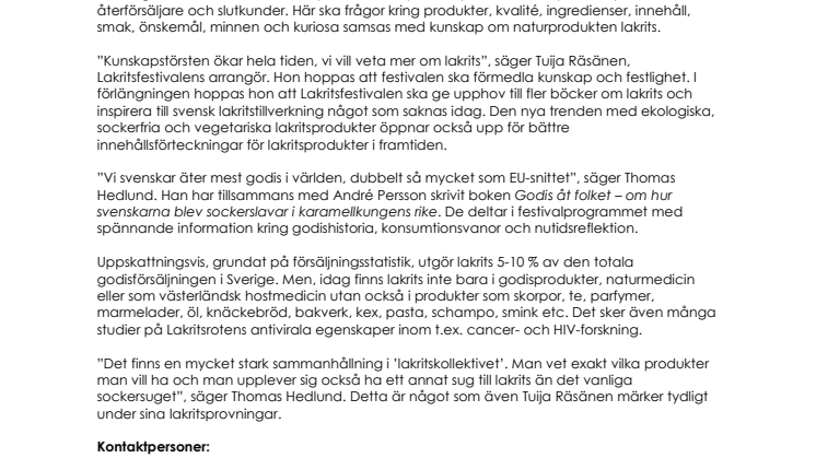 600 kvadratmeter lakrits