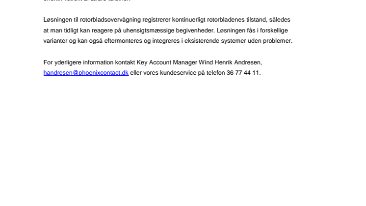 Modulær rotorbladsovervågning