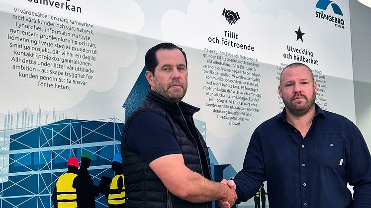 Benny Valtersson, VD på Stångebro Bygg och Mattias Linder, tidigare byggnadskonstruktör på WSP