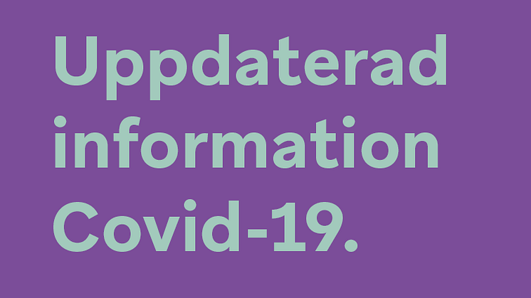 Uppdaterad information Covid-19