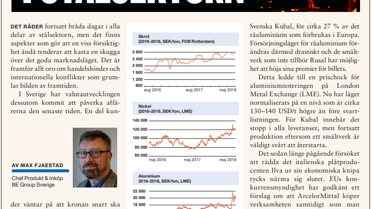 BRÅDA DAGAR I STÅLSEKTORN