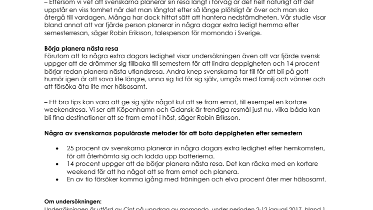 Fyra av tio deppiga efter semestern 