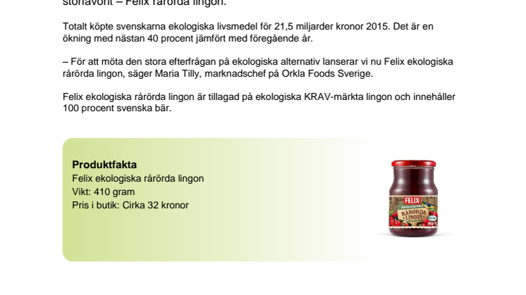 Äntligen blir Felix klassiska storfavorit ekologisk 