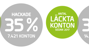 Över en tredjedel av svenska användaruppgifter har hackats det senaste året