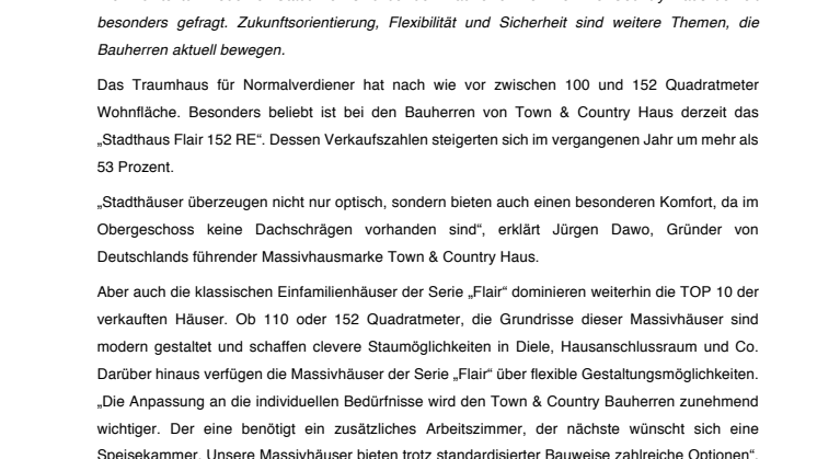 Hausbautrends 2018 – Stadthäuser besonders gefragt