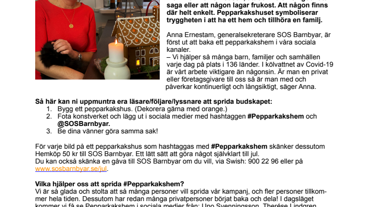 Årets julkampanj – Pepparkakshem som symbol för ett tryggt hem
