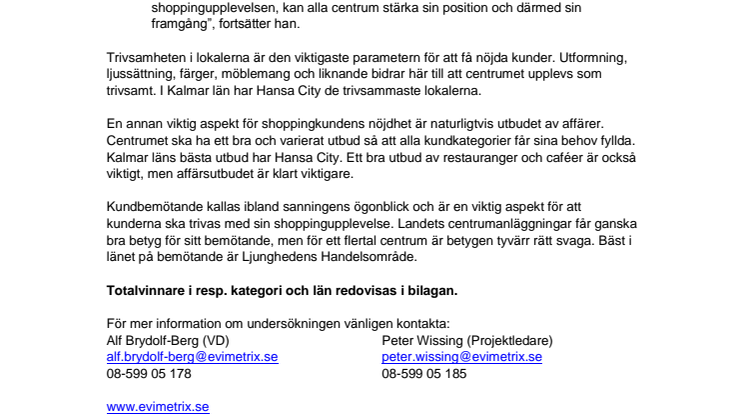 Vad tycker shoppingkunderna i Kalmar län