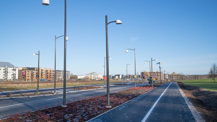 Gång- och cykelbana.