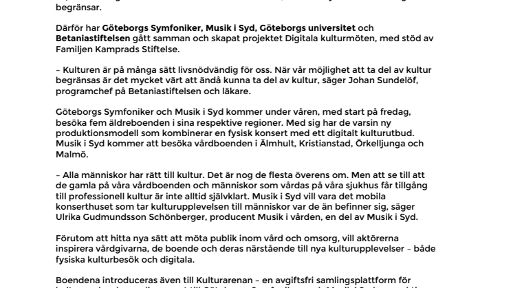 Digitala kulturmöten inom äldrevården