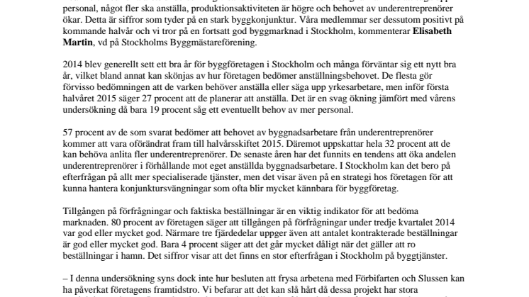 Svagt positiva byggvindar inför det nya året