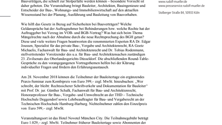 22. Münchner Bauleitertage 