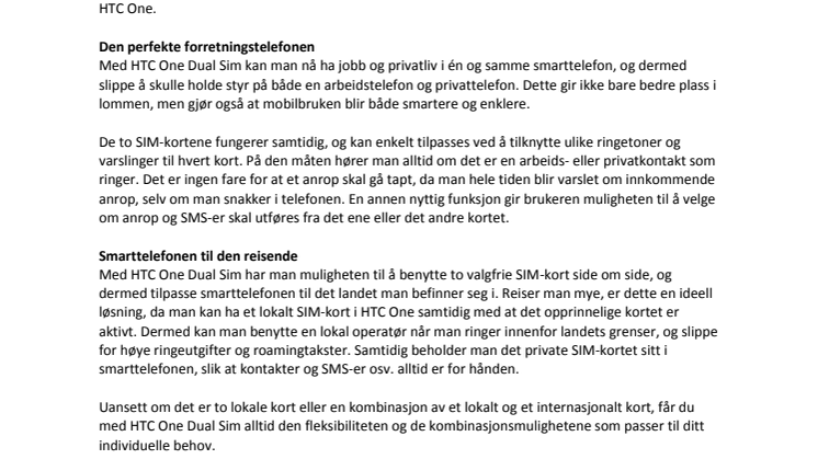 Få dobbelt så mye ut av HTC One