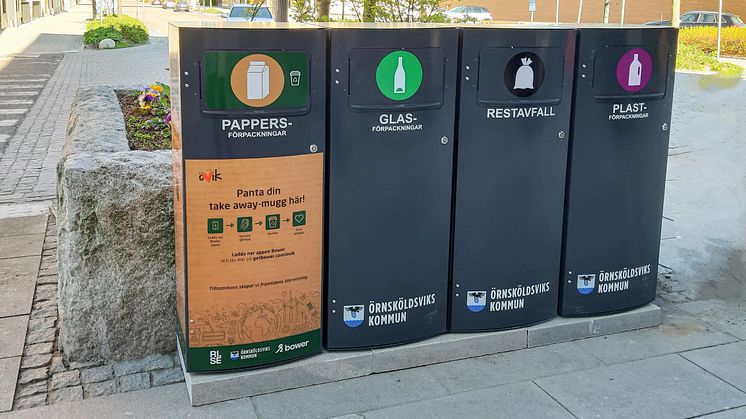 Inför försöket placerade kommunen ut åtta nya källsorteringsstationer.