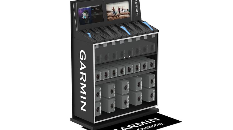 Das Garmin POS-Möbel in drei neuen Breiten lässt sich individuell auf die Bedürfnisse der Händler abstimmen. 