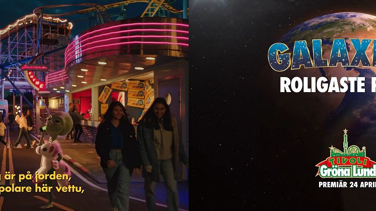 Felix Herngren som utomjording - årets reklamkampanj från Gröna Lund